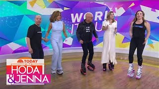 What is the Kangoo Jumps workout Watch Howie Mandel try it [upl. by Nevet]