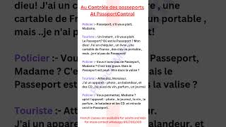 Au Contrôle des passeports At Passeport control French conversation frenchmam French dialogues [upl. by Jinny]