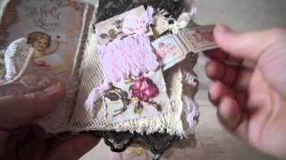 My Little Lace Fabric Journal Simple Book Binding [upl. by Gilson]