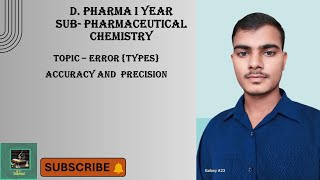 Error  accuracy amp Precision  D Pharm Ist Year  Parmaceutical Chemistry  by Krishna Sir [upl. by Assil689]