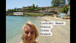 amazing Loutraki Beach near Chania  Crete  GREECE 2021 [upl. by Rakso]