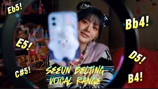 SEEUN  STAYC  BELTING VOCAL RANGE [upl. by Neau250]