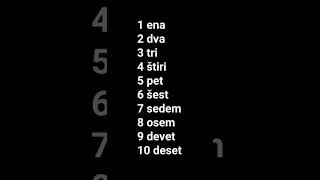 Learn SloveneSlovenian  Numbers from 1 to 10 [upl. by Jabon554]