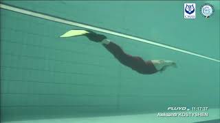 Aleksander Kostyschen Russia 27275 mt SILVER Medal DYNM M WC2016 Apnea Freedive [upl. by Eran]