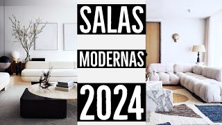 50 SALAS MODERNAS  DECORACIÓN DE INTERIORES 2024  TENDENCIAS ESTILOS Y DISEÑOS [upl. by Eyr]