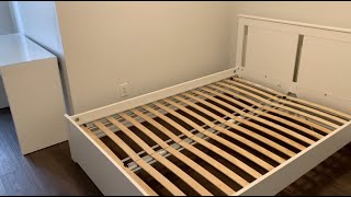 moving in 🏡 bedroom furniture assembly ikea songesand douglas mattress [upl. by Aihseya]