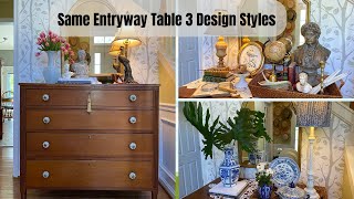 3 Elegant Entryway Table Designs  Blue amp White  Light Academia  Parisian Chic [upl. by Sayre550]