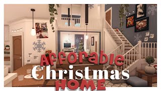 Affordable Christmas home  Bloxburg  No advanced placing  No large plot [upl. by Anirbak182]