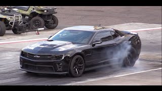 ZL1 Chevy Camaro vs Camaro SS Drag Race [upl. by Celeste]