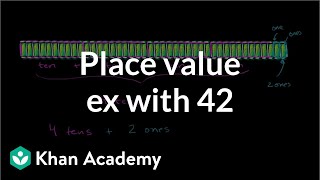 Place value example with 42  Place value tens and hundreds  Early Math  Khan Academy [upl. by Tnafni]