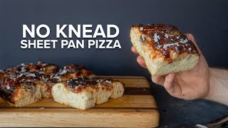 No Knead Sheet Pan Pizza Is this the best way to make pizza at home [upl. by Odelle]