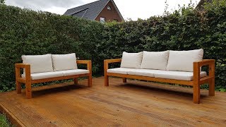 DIY 2Sitzer Gartenbank selber bauen  Homemade Outdoor Sofa [upl. by Alehc]