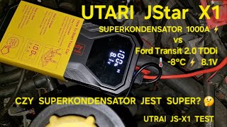 Utrai JStar X1 JSX1 ⚡️1000A vs Ford Transit 20 TDDi  🌡8°C Superkondensator 81v Test [upl. by Ayian]