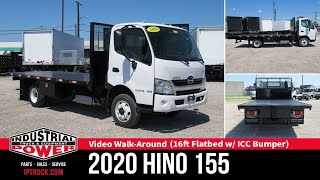 Flatbed Commercial Truck  2020 HINO 155  16ft w ICC Bumper  31633 [upl. by Landy588]