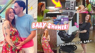 OUR BABY SHOWER  Final Baby Prep and Set Up Pregnancy Updates [upl. by Eniar302]