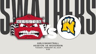 GIRLS VARSITY BASKETBALL HESSTON vs NICKERSON  FEBRUARY 20 2024 [upl. by Ynney]