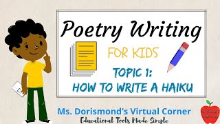 ✏️ How to Write a Haiku Poem  Poetry Writing for Kids and Beginners [upl. by Netsreik]