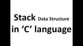 1Stack LIFO Data Structure in C [upl. by Hras]