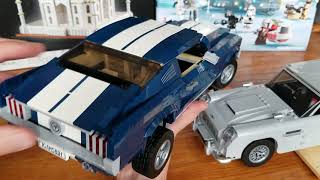 Comparison of Lego sets 10265 Ford Mustang and 10262 James bond Aston Martin DB5 [upl. by Novit]