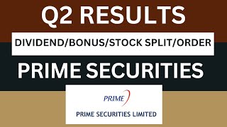 Prime securities Q2 Results 2025  prime securities Results Today  prime Share Latest News [upl. by Sinnej530]