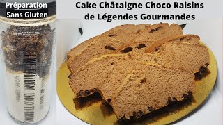 TUTO LEGENDES GOURMANDES  CAKE CHATAIGNE CHOCO RAISINS  RECETTE SANS GLUTEN [upl. by Windy943]