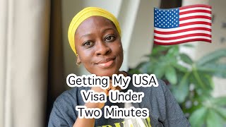 How I Got My American Visa Under Two Minutes Easy Steps To Follow [upl. by Rednael]