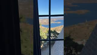 View from window Patmos island St John’s monastery Greece greek travel youtubeshorts views [upl. by Ikkaj]