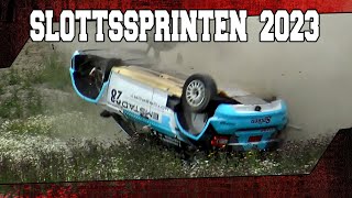 Slottssprinten 2023  Crash amp Action  Brutal rullning kriser amp häftig bilåka [upl. by Vetter]