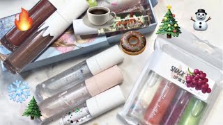 Amorevolous Aesthetics Holiday Winter Wonderland Christmas Glosses and oils review ASMR 🎄❄️ [upl. by Llenet]