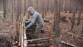 5 Bushcraft Shelters  Full Camp Builds Start to Finish [upl. by Sheilah720]