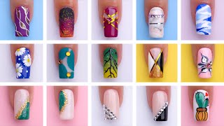 15 Simple Nails Art Tutorial  New Nails Art Design  Olad Beauty [upl. by Arul]