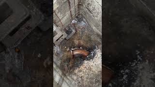 Identifying Rat Holes in Concrete Slab with Drain Tracing Dye diy pestcontrol ratcontrol [upl. by Nyl235]