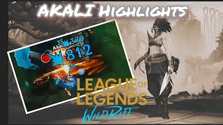 League of legend wild rift  AKALI Highlights🥷 [upl. by Shandra]