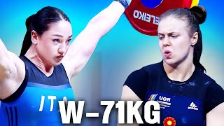 W71kg European Weightlifting Championships 2023 [upl. by Atiuqet]