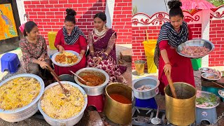 Maa peddammai birthday ki annadanamChicken curry Chicken sherwamealmaker biryani [upl. by Nnazus239]