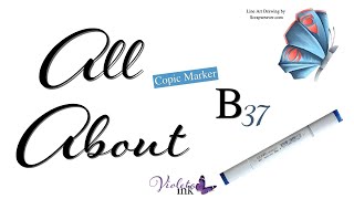 All About Copic Marker B37  VioletaInkcom [upl. by Comfort449]