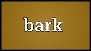 Bark Meaning [upl. by Tabshey659]