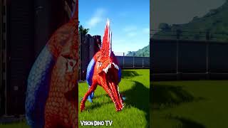 ALL SuperHero Dinosaurs Battle in Jurassic World  Spiderman King Shark Trex jurassicworld [upl. by Anas]