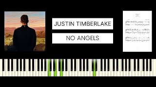 Justin Timberlake  No Angels BEST PIANO TUTORIAL amp COVER [upl. by Carlo]