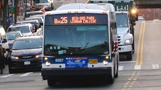 Bx25 bus announcements to Bedford ParkLehman College Vianova screen [upl. by Simone703]