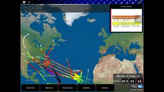 Making hurricanes that have a chance to become a HYPERCANE Roblox Atlantic Hurricane Simulator [upl. by Ttenaj]