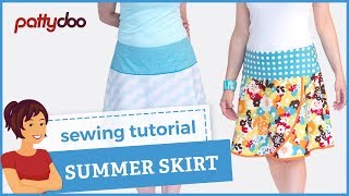 How to sew a skirt with zipper  pattydoo sewing tutorial [upl. by Hirai]