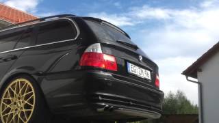 BMW E46 325i Touring Kaltstart Auspuff Sound BBS straight pipe muffler [upl. by Marko20]