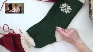 Learn to Knit a Christmas Stocking  Part 4 [upl. by Ora]