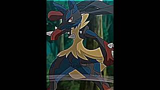 Ash greninja vs Ashs mega lucario  who is strongest 💪shorts pokemon [upl. by Kalin]