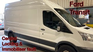 Ford Transit central locking fault amp immobiliser system malfunction [upl. by Rapsac]