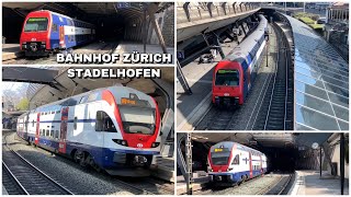 Züge beim Bahnhof Zürich Stadelhofen  Trains at Zurich Stadelhofen station 2019 [upl. by Nesral]