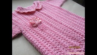 Crochet Patterns free baby sweater design video 2682 [upl. by Htbazile]