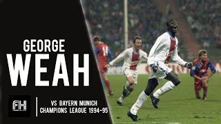 George Weah ● Goal and Skills ● Bayern Munich 01 PSG ● Champions League 199495 [upl. by Enirehtacyram468]