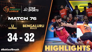 U Mumba shines in a closefought battle to down Bengaluru Bulls  HIGHLIGHTS ProKabaddiOnStar 2024 [upl. by Lennej527]